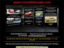Tablet Screenshot of corvetteforsale.com